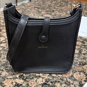 nwot Kedzie Black Leather Crossbody Bag